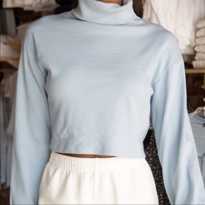 Rare NWOT Brandy Melville Angela Turtleneck Top in Light Blue